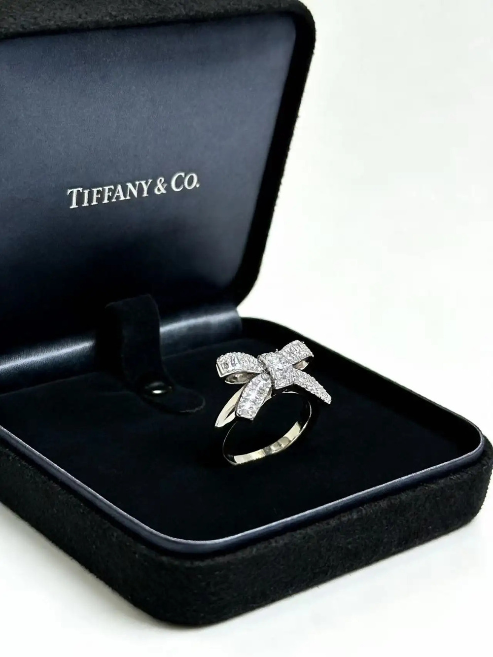 Tiffany & Co. Heart-Shaped Diamond Bow Ring